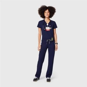 FIGS Women's Livingston Scrub Pants Navy Size M/P